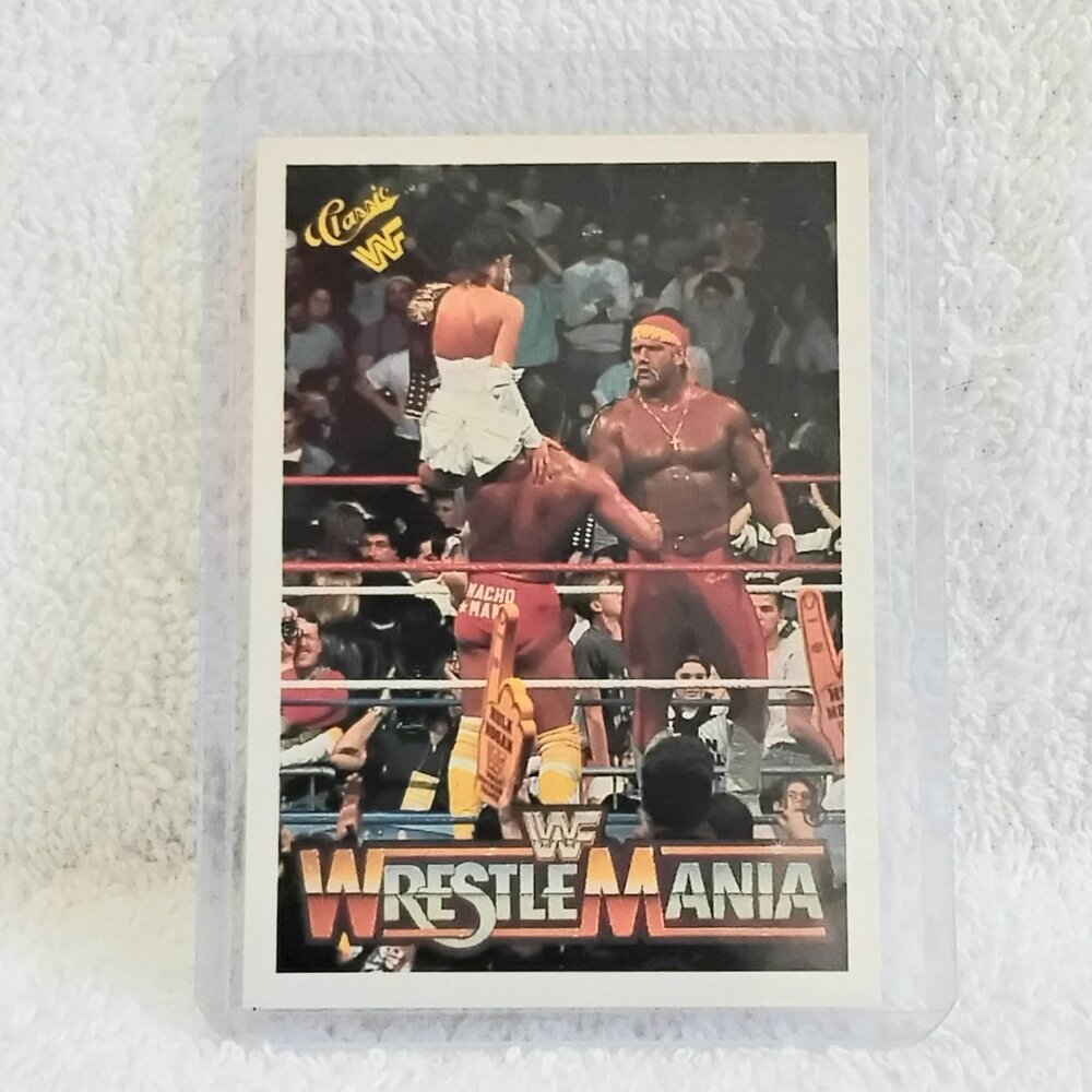 5/$20  Ex. 1990 Classic Hogan/Macho Man/Elizabeth WrestleMania IV WWF Card 33!!